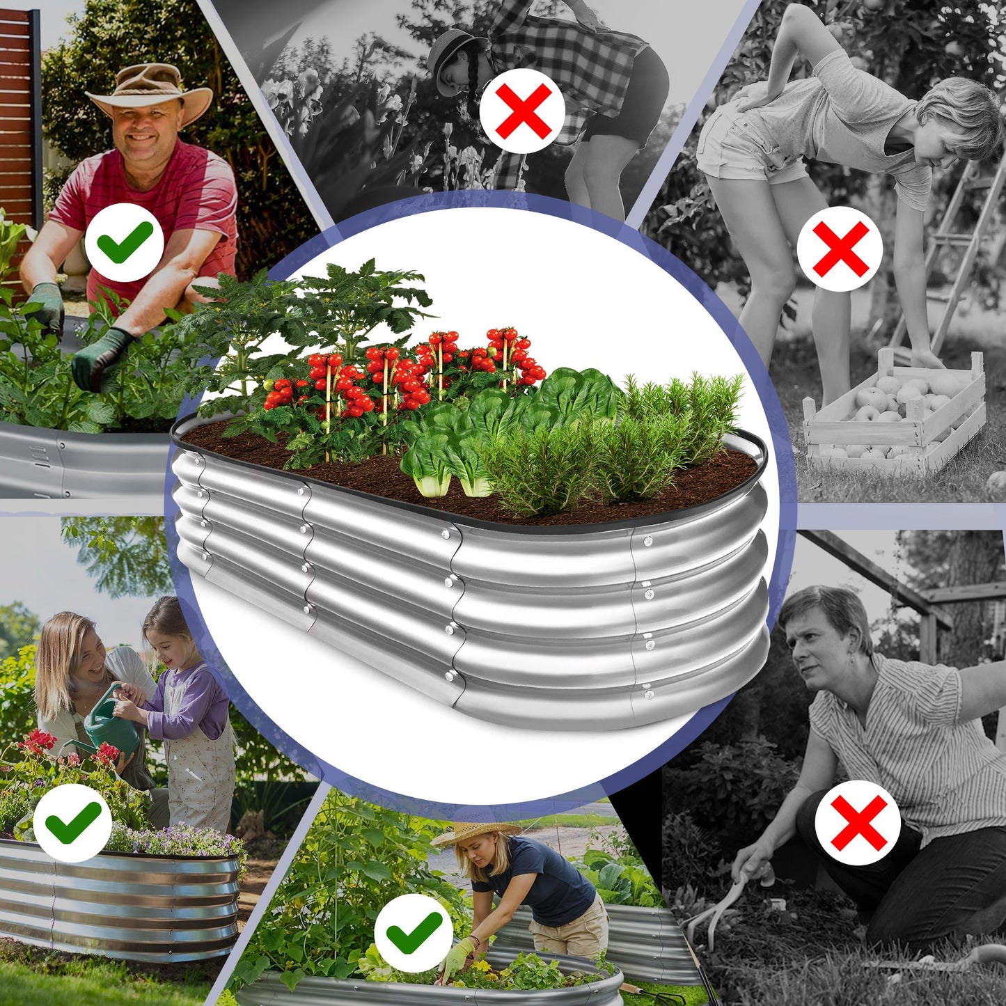 Rust Resistant Metal Elevated Garden Bed
