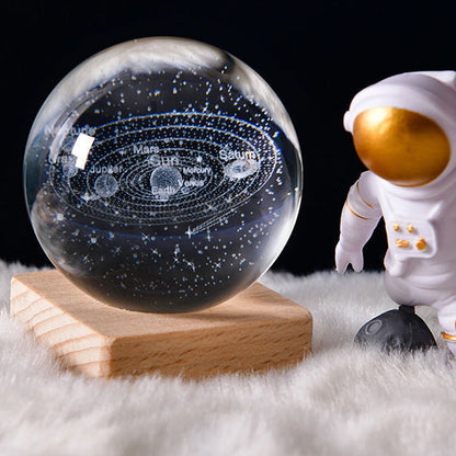 Colorful Cosmos Glass Ball Table Lamp