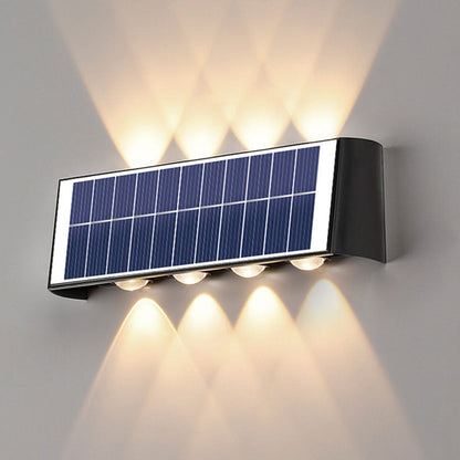 Outdoor Solar LED Wall Light Waterproof Rectangular Lamp