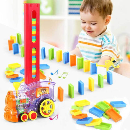 Colorful Domino Run Train Set with Automatic Play