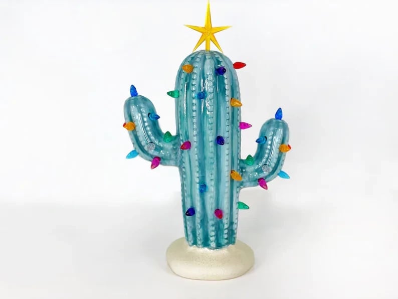 Colorful Artificial Cactus Table Lamp