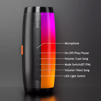 Portable LED Bluetooth Wireless Speaker System