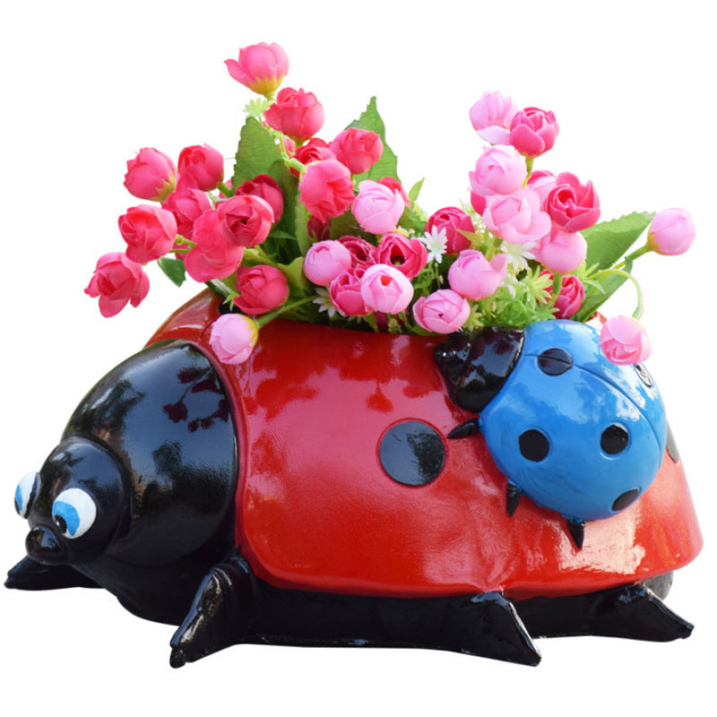 Colorful Metal Garden Planter Pot