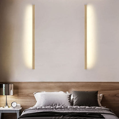 Natural Wooden Japanese LED Wall Lamp