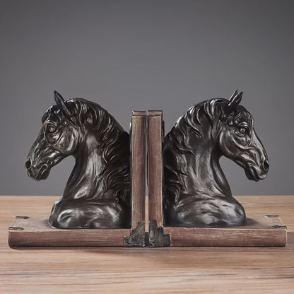 Fun Animal Bookend Horse Head Statue
