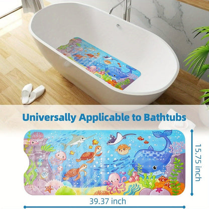 Soft Grip Bathtub Mat with Suction Cups for Kids