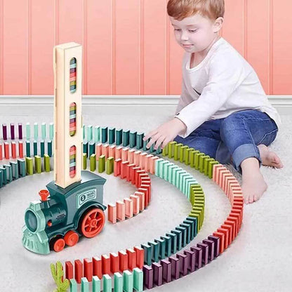 Colorful Domino Run Train Set with Automatic Play