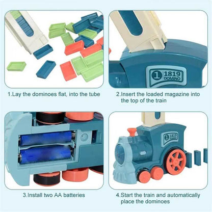 Colorful Domino Run Train Set with Automatic Play