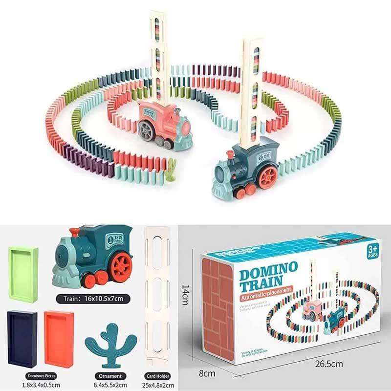 Colorful Domino Run Train Set with Automatic Play