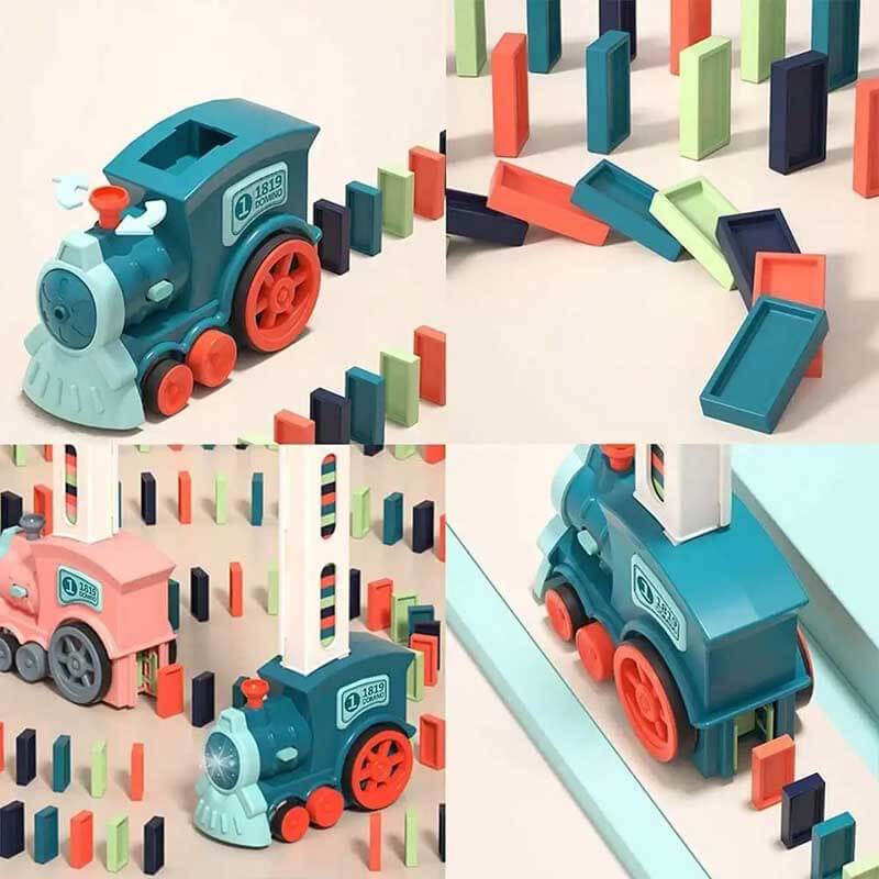 Colorful Domino Run Train Set with Automatic Play