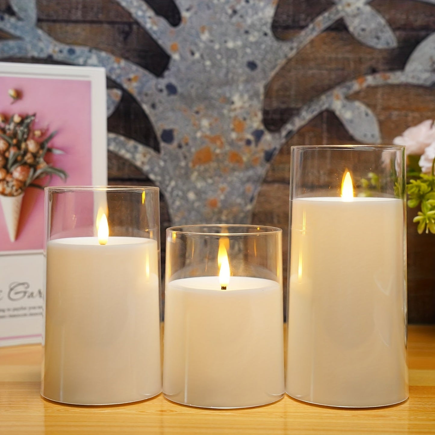 Realistic Flicker LED Candle Set with Remote