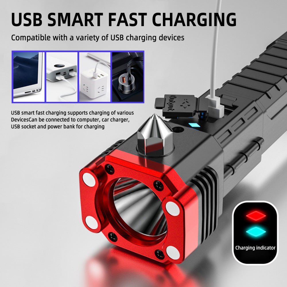 Powerful LED Rechargeable Magnetic Flashlight
