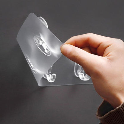 Clear 6 Hook Overdoor Storage Rack