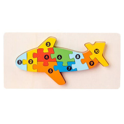 Colorful Wooden Puzzle Blocks Set