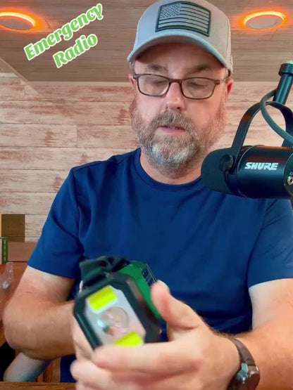 Portable Solar Crank Emergency Radio with Power Bank