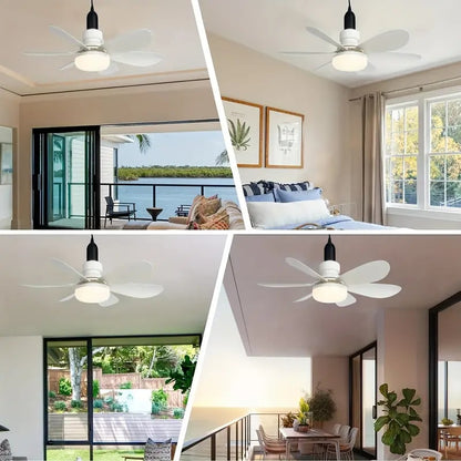 Compact 2-in-1 Ceiling Fan and Light with Remote