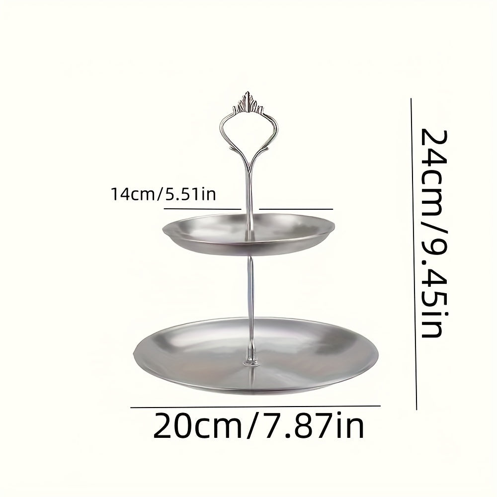 Stainless Steel Triple Serving Platter for Parties
