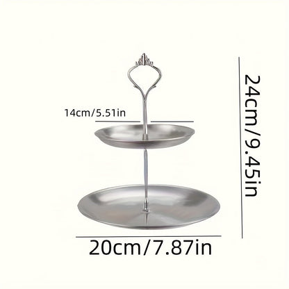 Stainless Steel Triple Serving Platter for Parties
