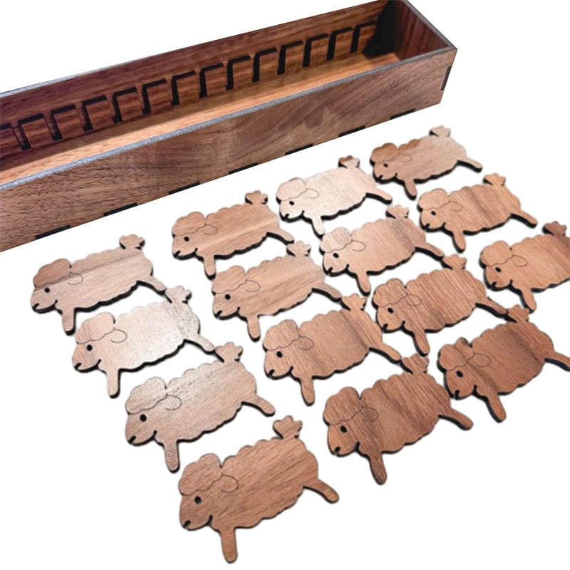 Wooden Bunny Sewing Thread Organizer Storage Set