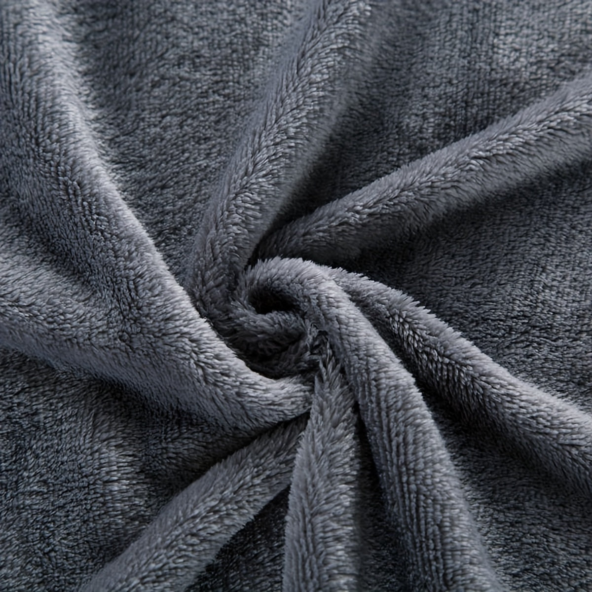 Soft Gray Plush Throw Blanket