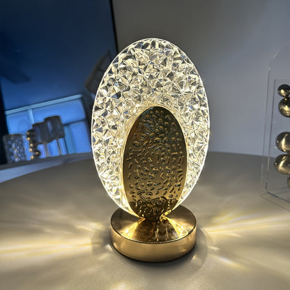 Decorative USB Desk Lamp with Soft Feather Shade
