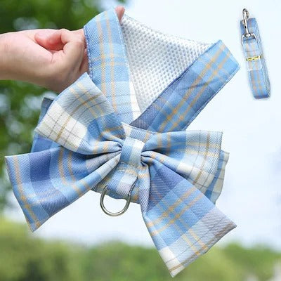 Cute Dog Harness with Bow Tie