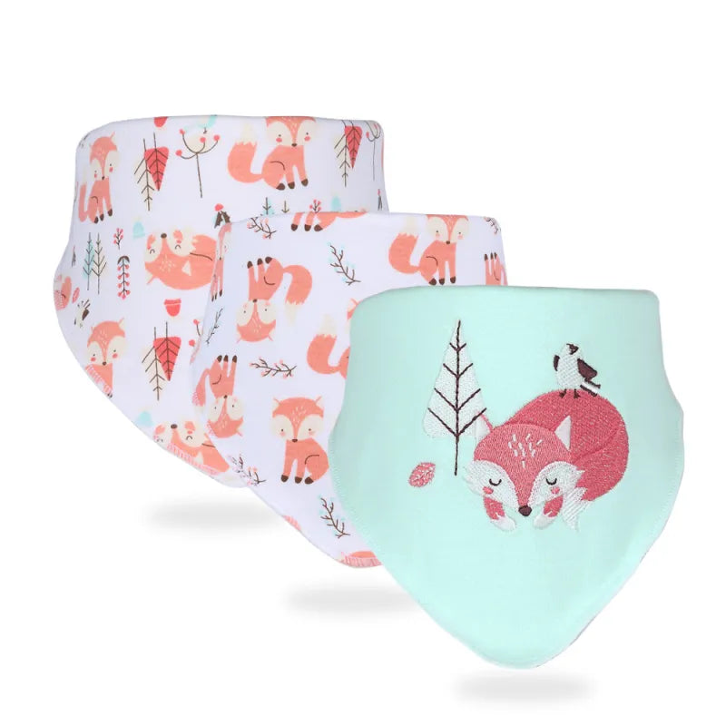 Adorable Baby Bib Set - Gentle Cotton Triangle Scarves