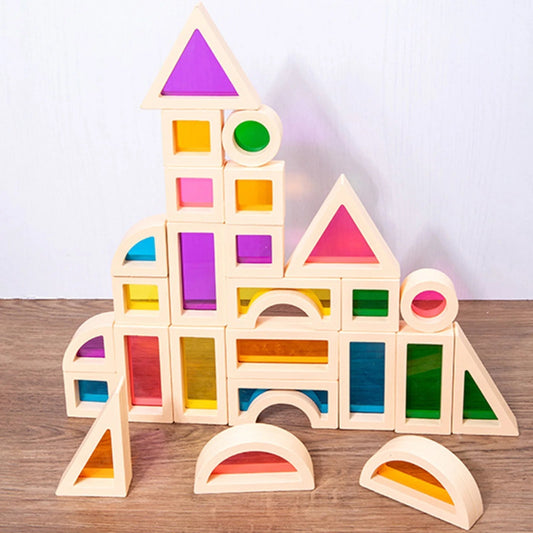 Vibrant Kids Wooden Building Blocks - Befez