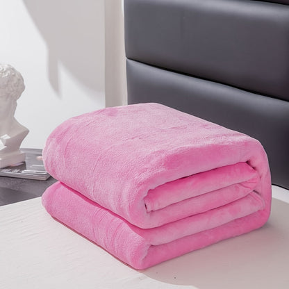 Soft Gray Plush Throw Blanket