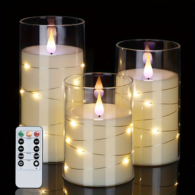 Warm Ambient LED Candle Set with Remote - Befez