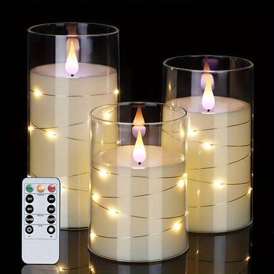 Warm Ambient LED Candle Set with Remote - Befez