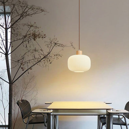 Rustic Wooden Glass Pendant Light