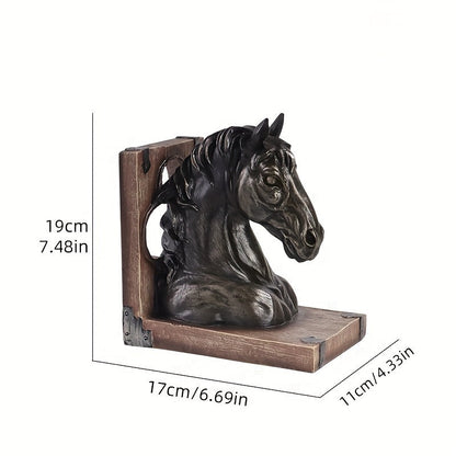 Fun Animal Bookend Horse Head Statue