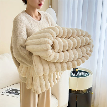 Plush Faux Fur Soft Blanket for Cozy Warmth
