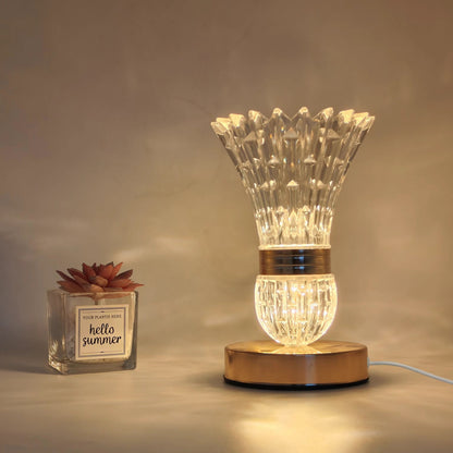 Luxury LED Crystal Desk Lamp with Adjustable Brightness