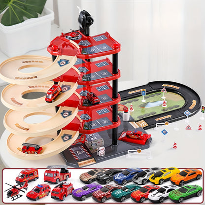 Action Fire Station Playset with Police Cars