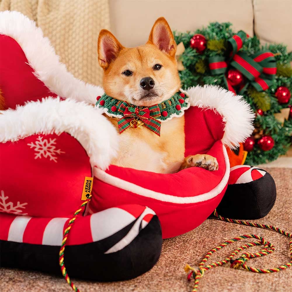Warm Plush Dog Bed for Winter Nights