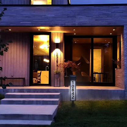 Wireless Solar Address Sign with Bright Dual Lights