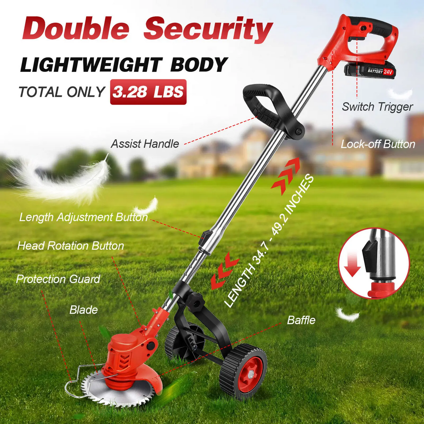 Cordless 3-in-1 Lawn Trimmer Tool