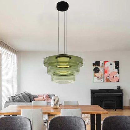Contemporary Glass Hanging Lamp in Minimalist Design