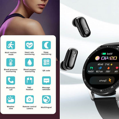 Advanced Smart Watch with Free Wireless Earbuds