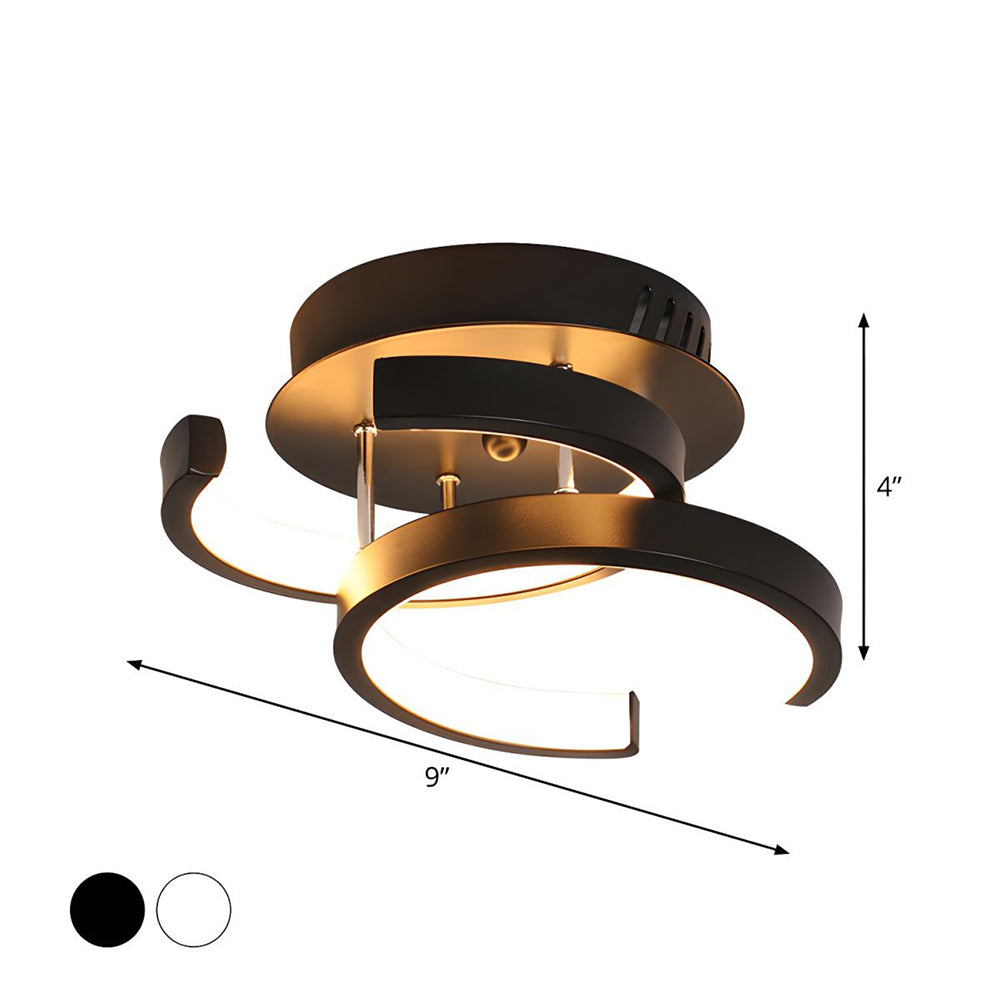 Modern Black LED Ceiling Fixture