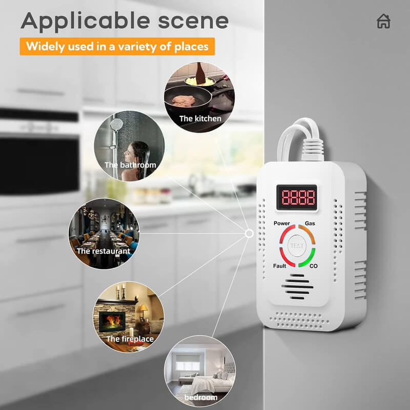 Accurate Home Gas Leak Carbon Monoxide Detector Alert