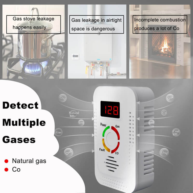 Accurate Home Gas Leak Carbon Monoxide Detector Alert