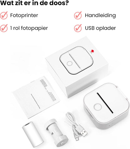 Portable Mini Printer with Free Paper Roll