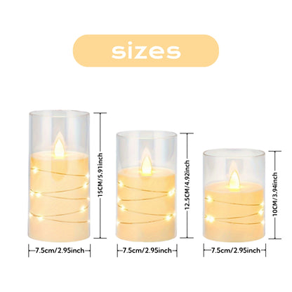 Warm Ambient LED Candle Set with Remote