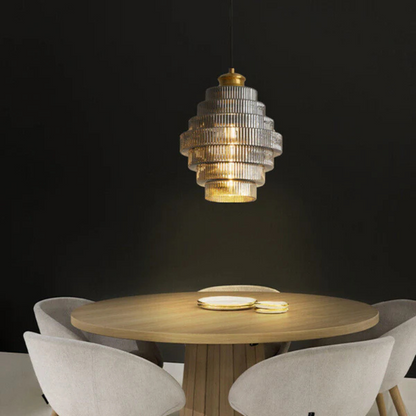Vintage Hanging Glass Pendant Light
