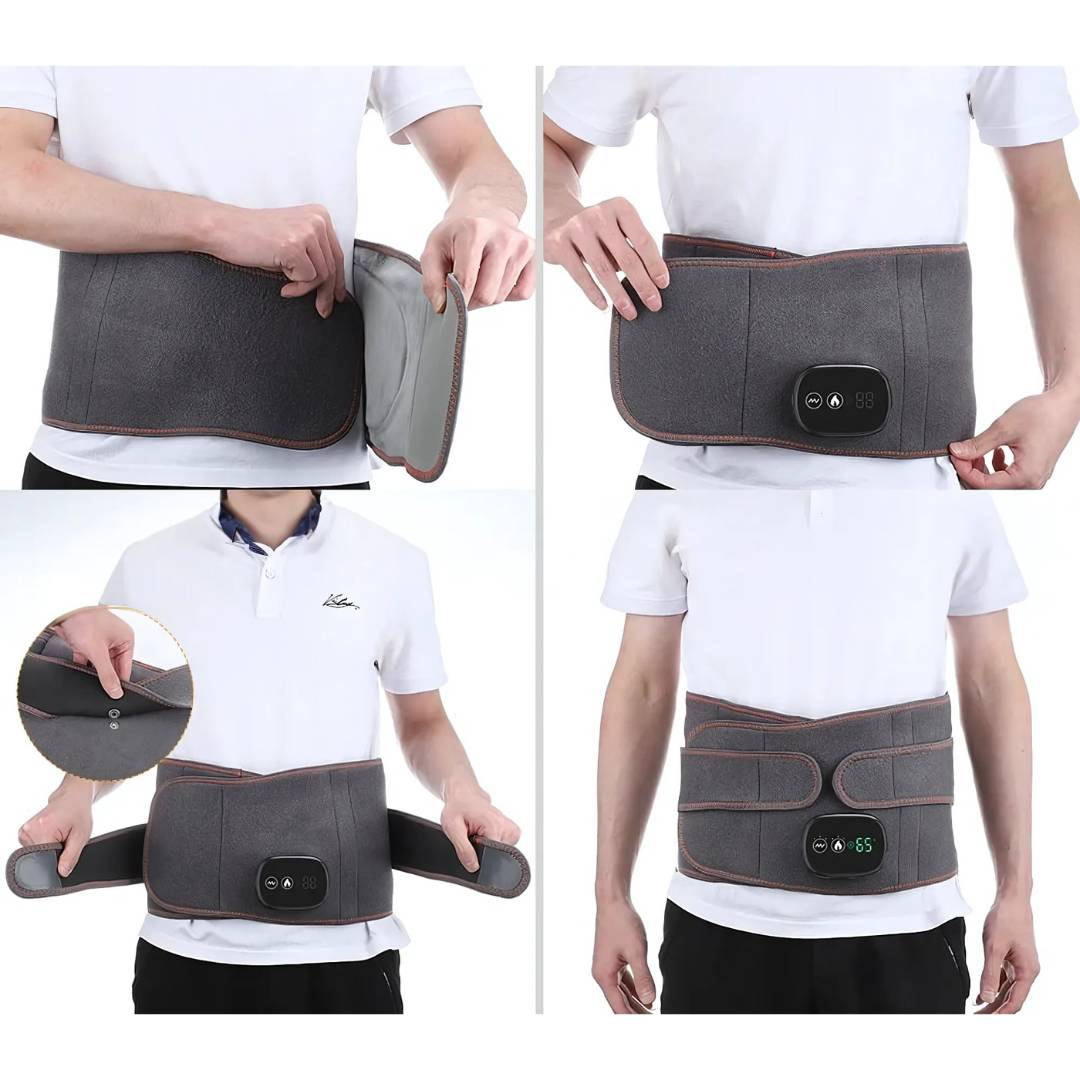 Warm Back Support Belt with Red Light Therapy