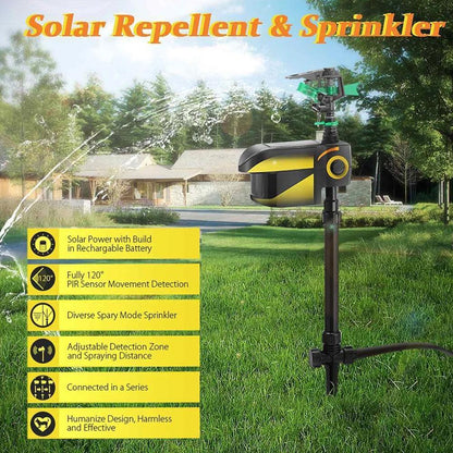 Solar Powered Deer Repellent Sprinkler System