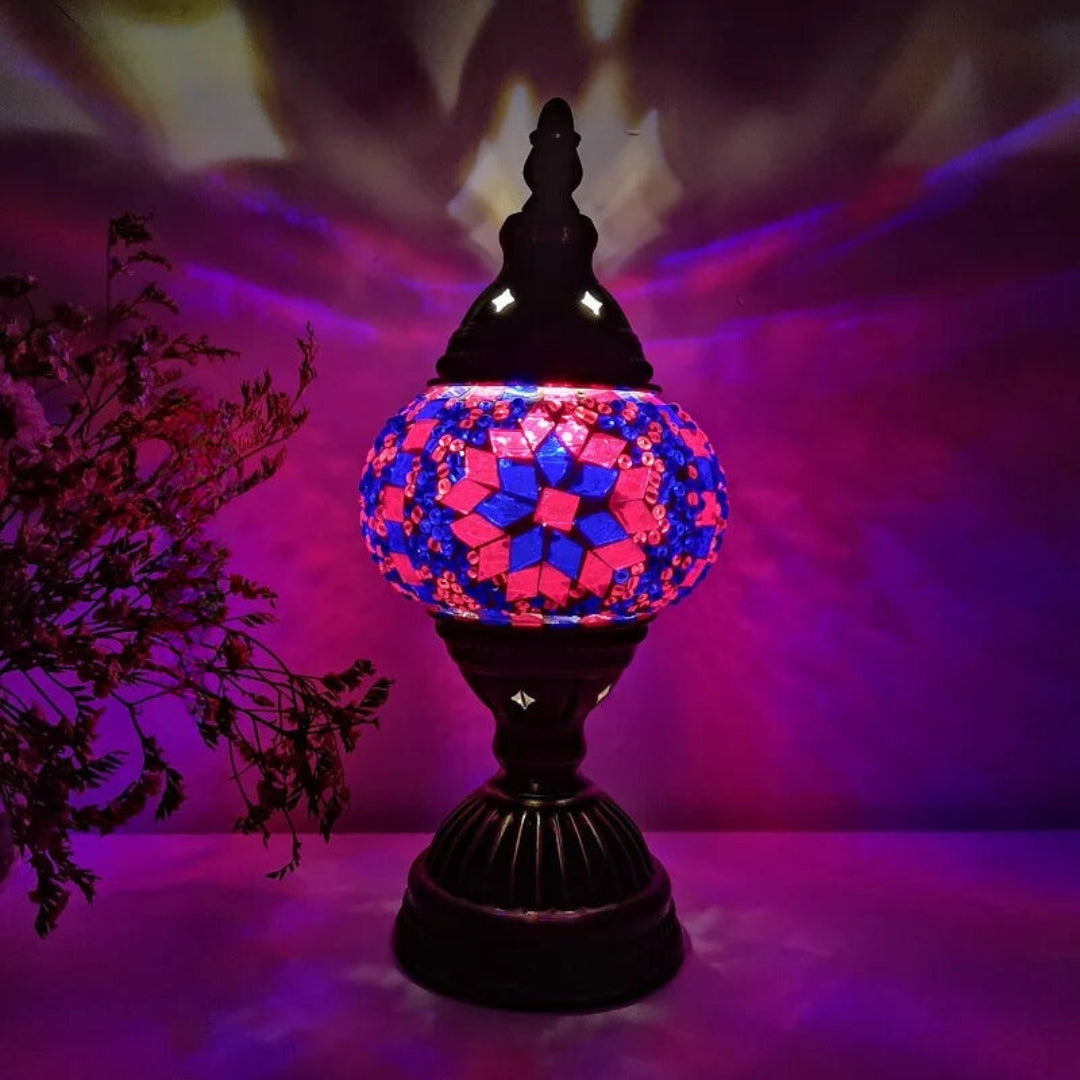 Vibrant Multicolor Glass Table Lamp